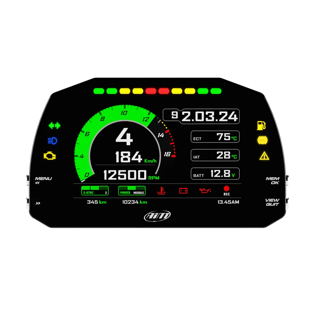 Aim MXK10 Kawasaki Ninja ZX-10r plug & play dash logger