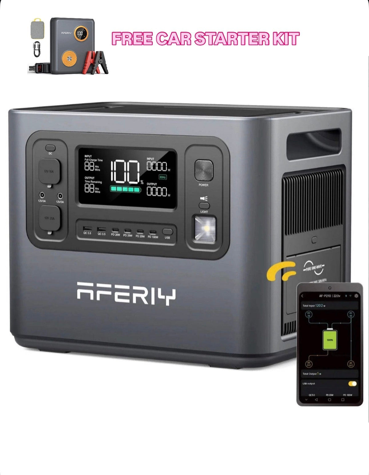 AFERIY P210 2400W 2048Wh Portable Power Station