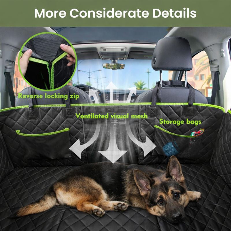 3-in-1 Dog Car Seat Cover with Extender – Waterproof, Anti-Scratch, Up to 150kg