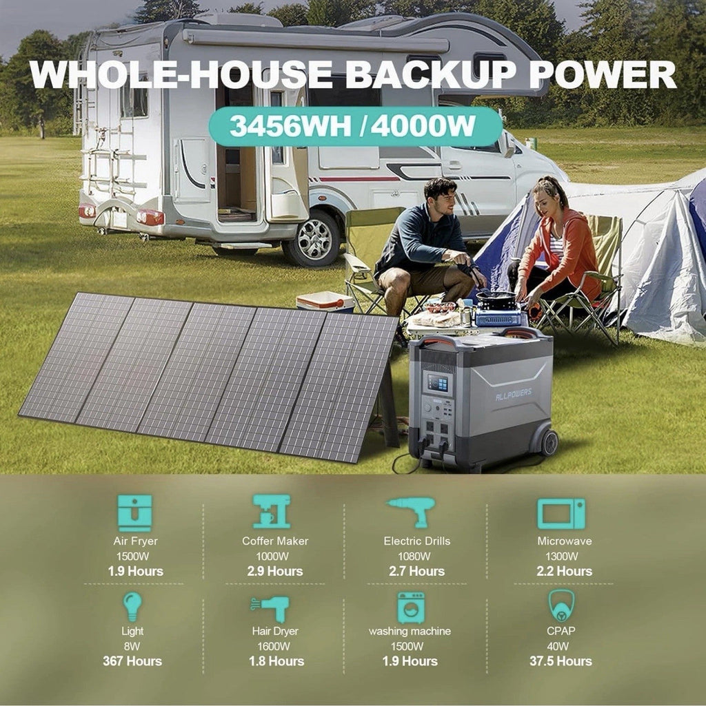 ALLPOWERS R4000 3456Wh Portable Power Station 230V 6000W Max Solar Generator RV