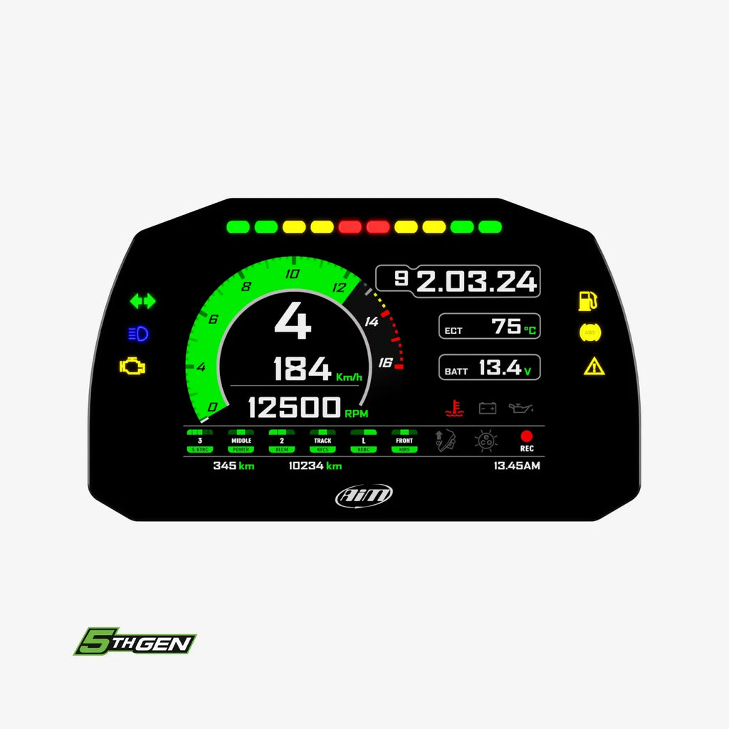 Aim MXK10 Kawasaki Ninja ZX-10r plug & play dash logger
