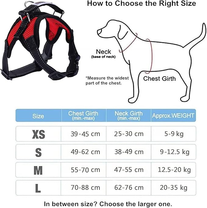 Breathable Mesh Dog Harness – Step-In Vest for Walking & Car Travel