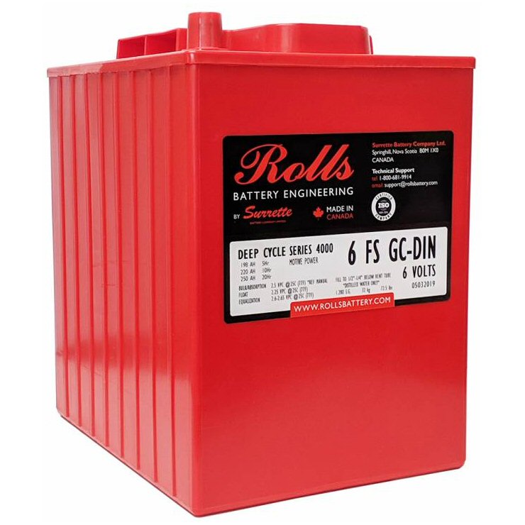 6-FS-GC-DIN Rolls Battery 6v 250Ah (TE35 DIN)