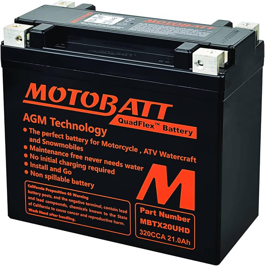 MBTX20UHD Motobatt AGM Motorcycle Battery