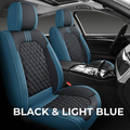Black & Light Blue Car Seat Covers