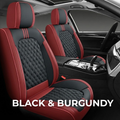 BLACK & BURGUNDY Car Seat Covers
