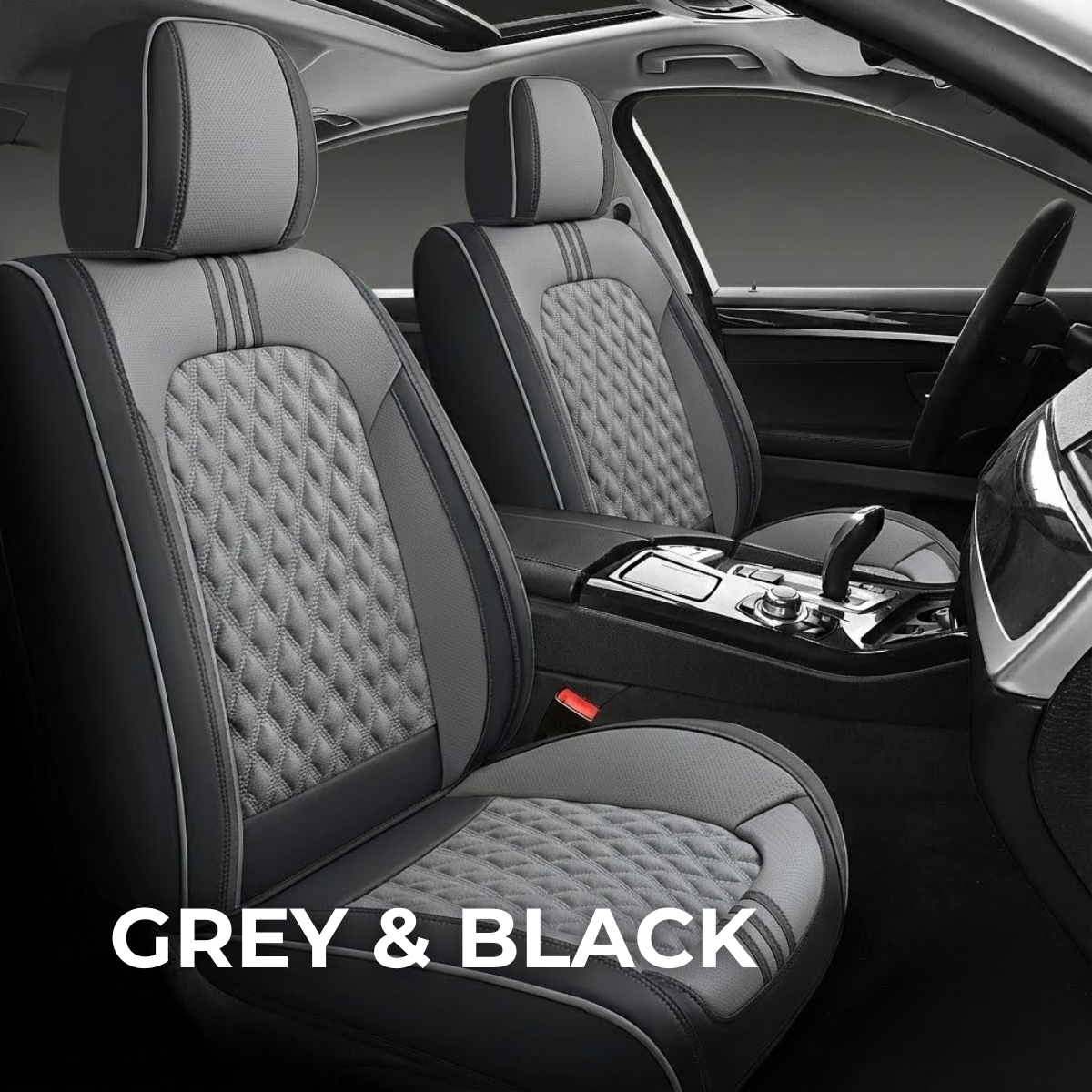 GREY & BLACK Car Seat Covers