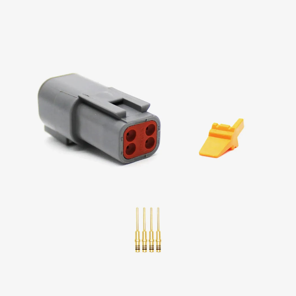 Deutsch Male & Female DTM Plug & Pins including Wedge Lock