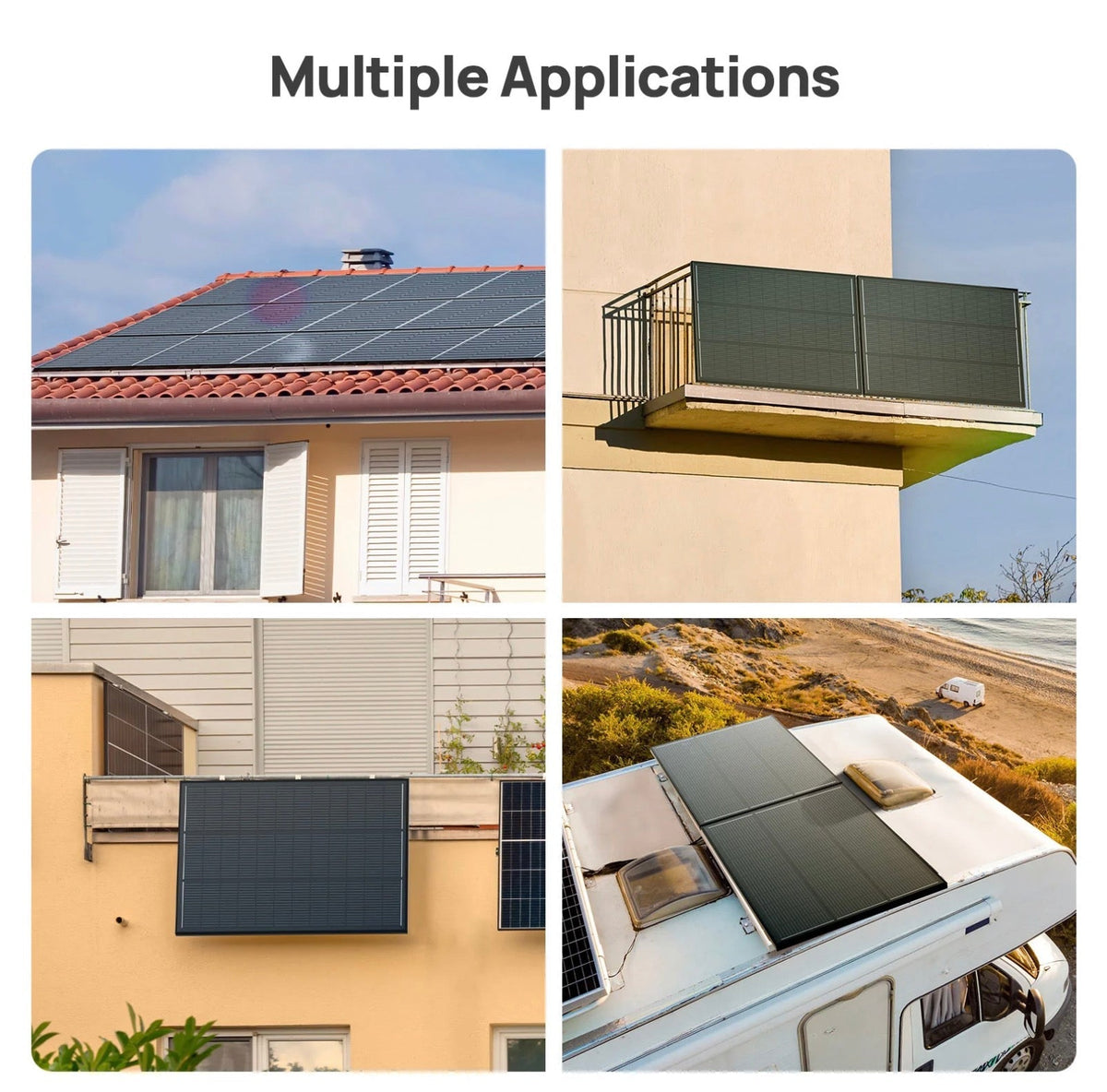 AFERIY AF-SG120 120W Monocrystalline Glass Solar Panel