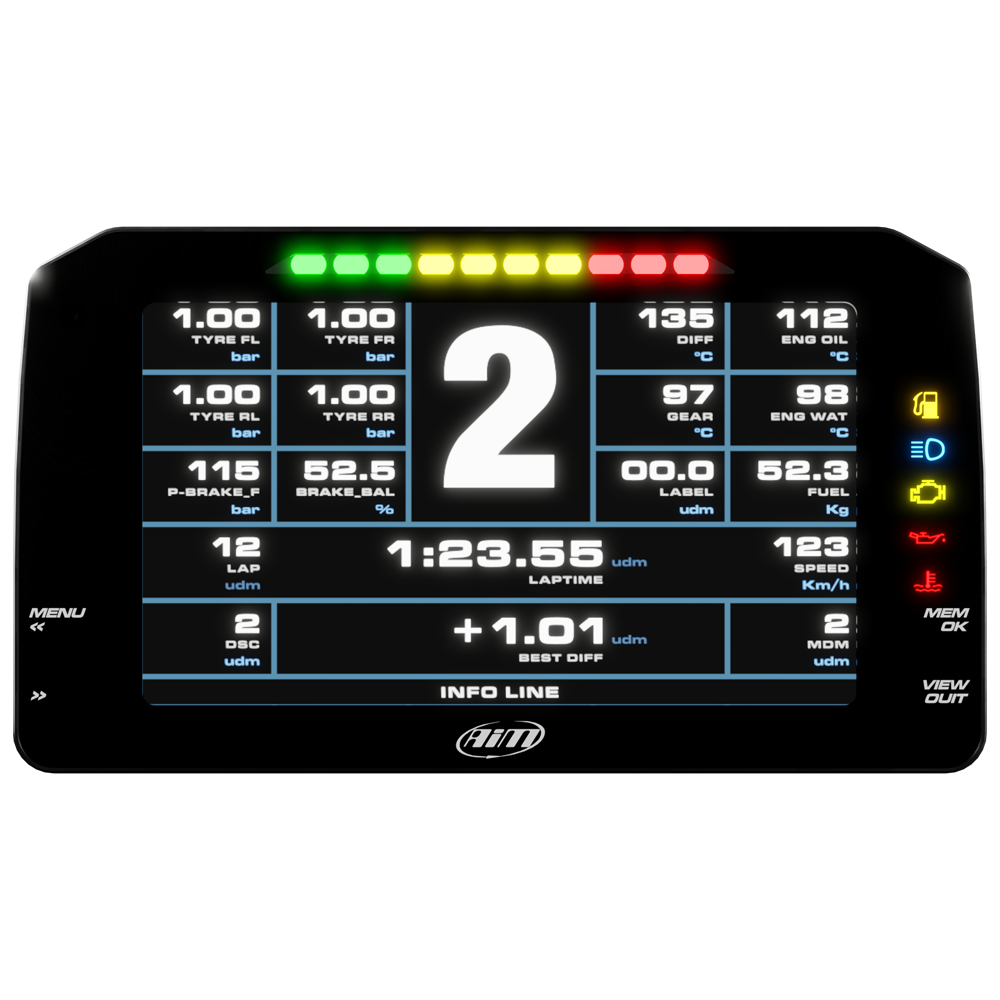 Aim 6" TFT Dash Display with Road Icons for PDM08/PDM32