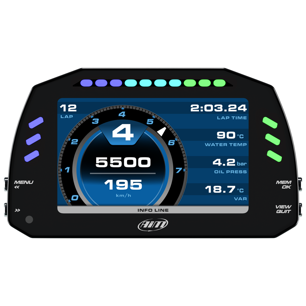 Aim MXS 1.3 Strada 5" TFT Dash Display with Race Icons