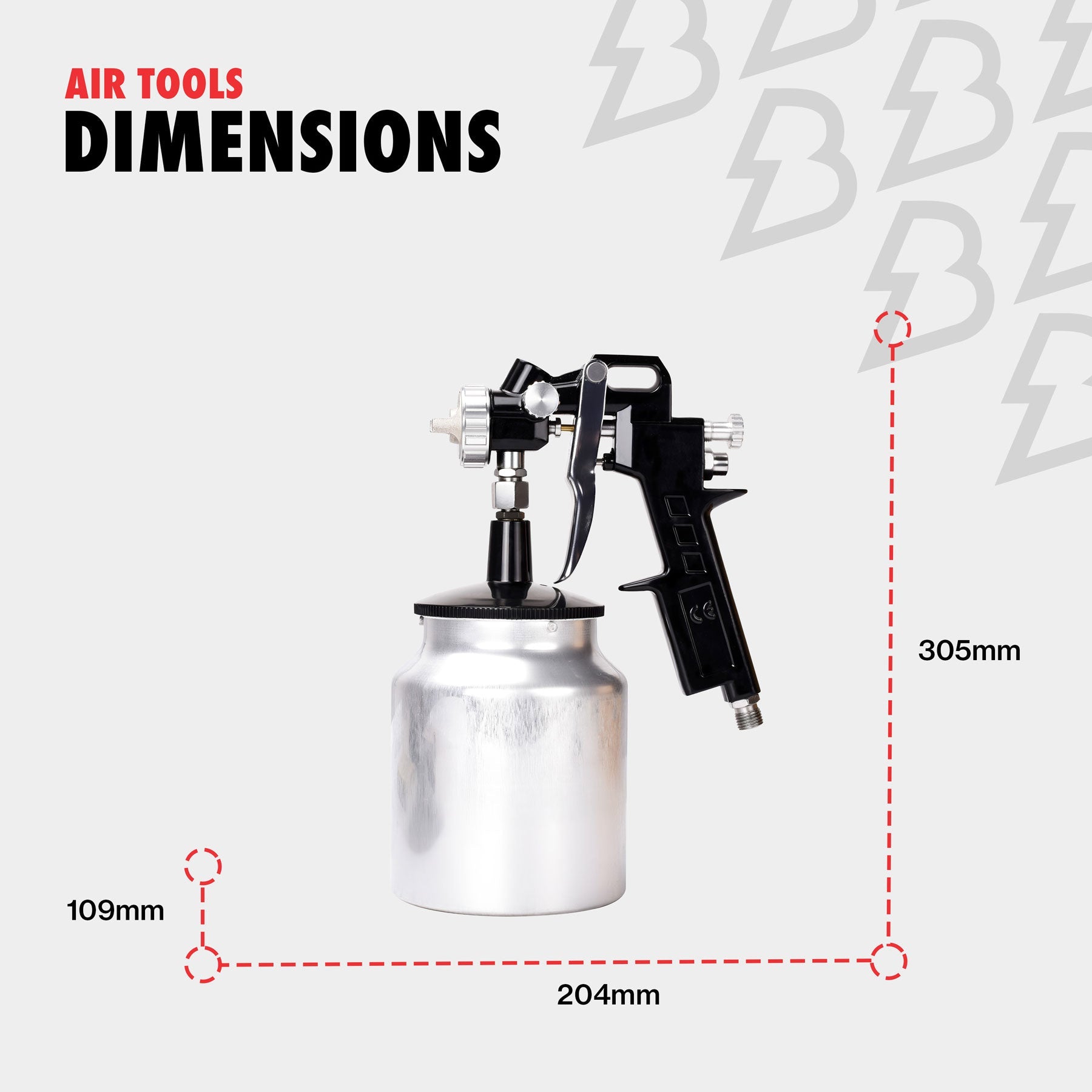 Suction Spray Gun Kit - 5 Piece