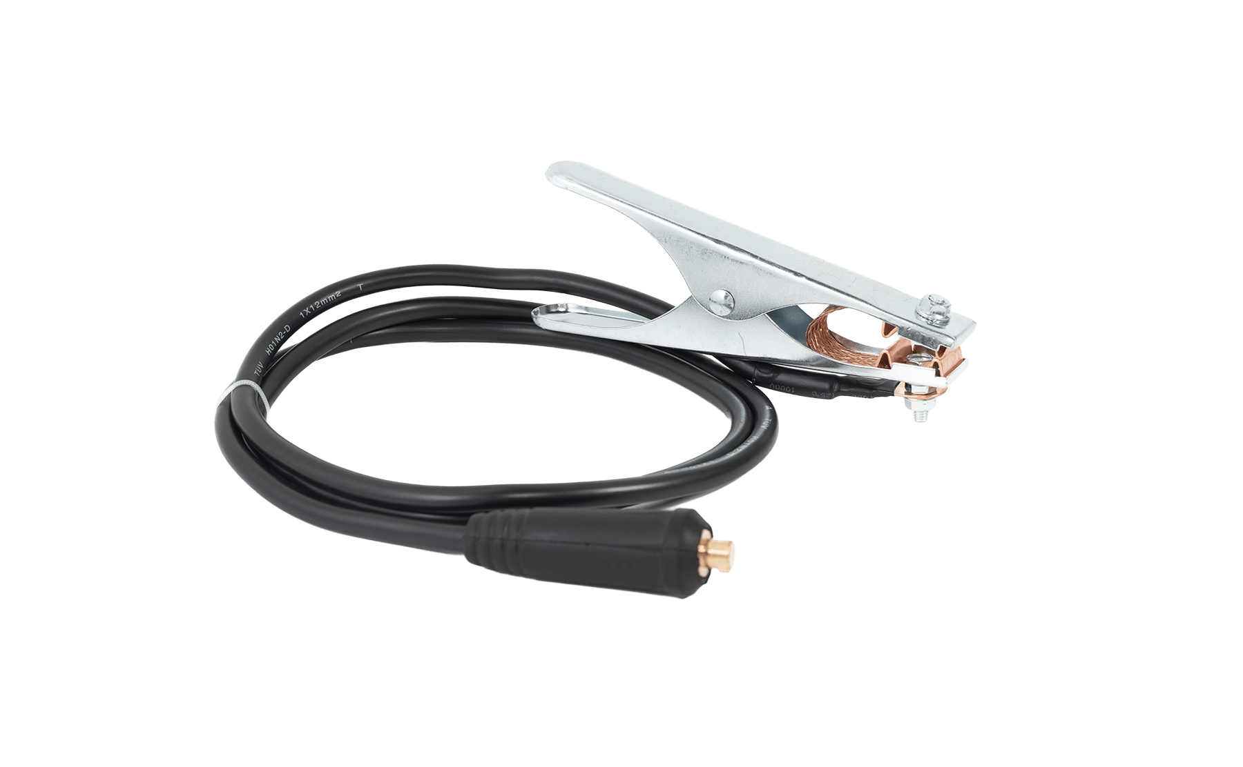 300A Ground clamp with 1.6m/12mm² cable, 10-25mm² Dinse