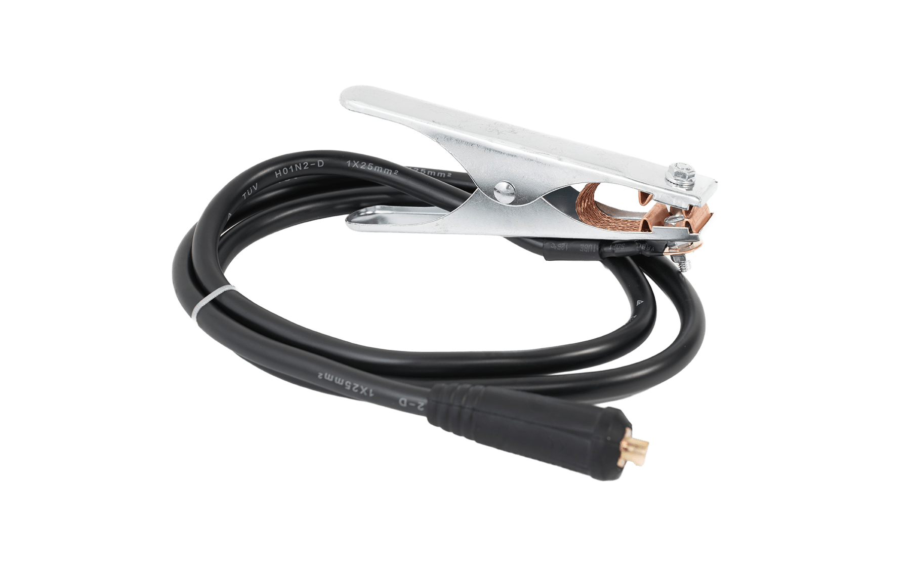 300A Ground clamp with 1.6m/25mm² cable, 10-25mm² Dinse