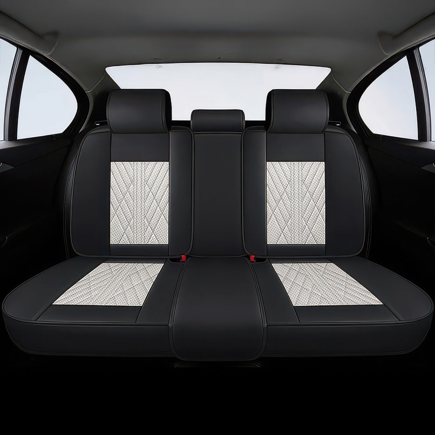 Beige & Black Seat Covers