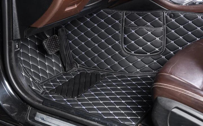 Black & White Luxury Diamond Car Floor Mats