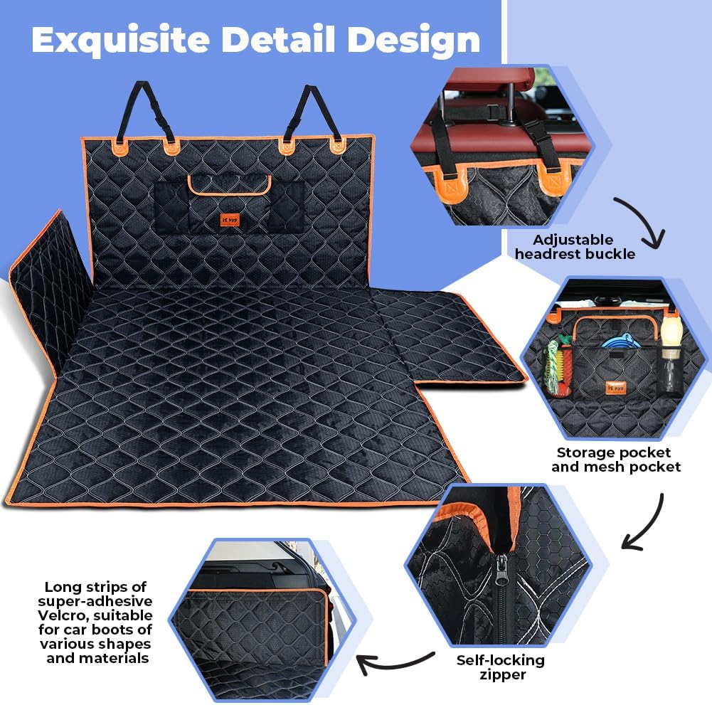 Waterproof Non-Slip Dog Car Boot Liner – Heavy Duty, Scratch-Proof & Durable, Fits Cars & Estates, 215x110cm