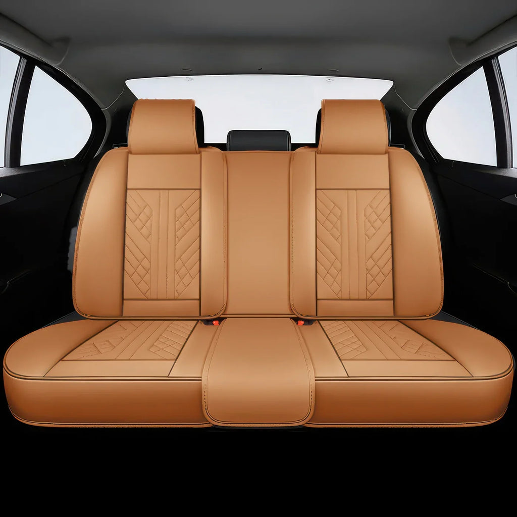 Elite Car Seat Covers - Brown | Waterproof Leather Car Seat Covers