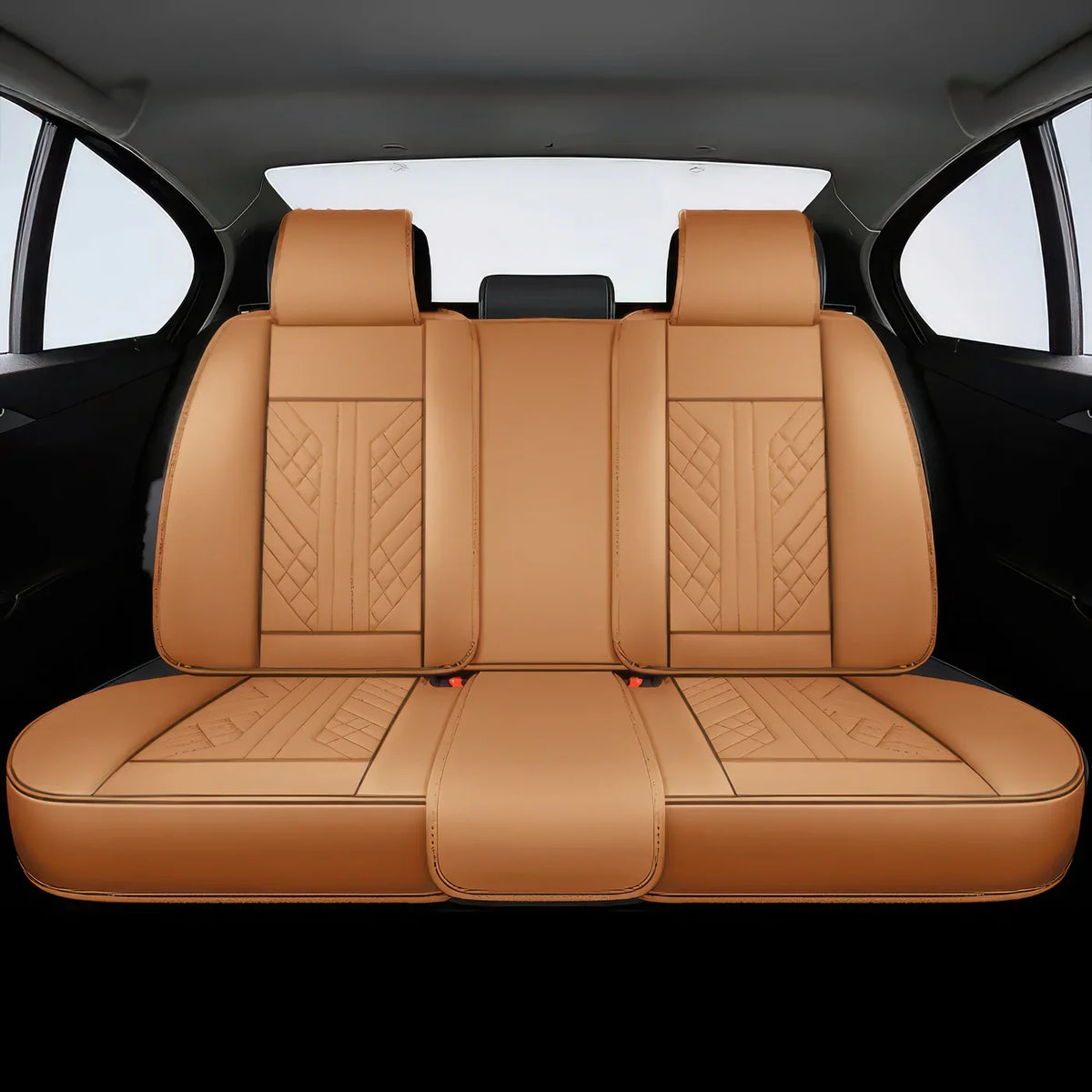 Elite Car Seat Covers - Brown | Waterproof Leather Car Seat Covers