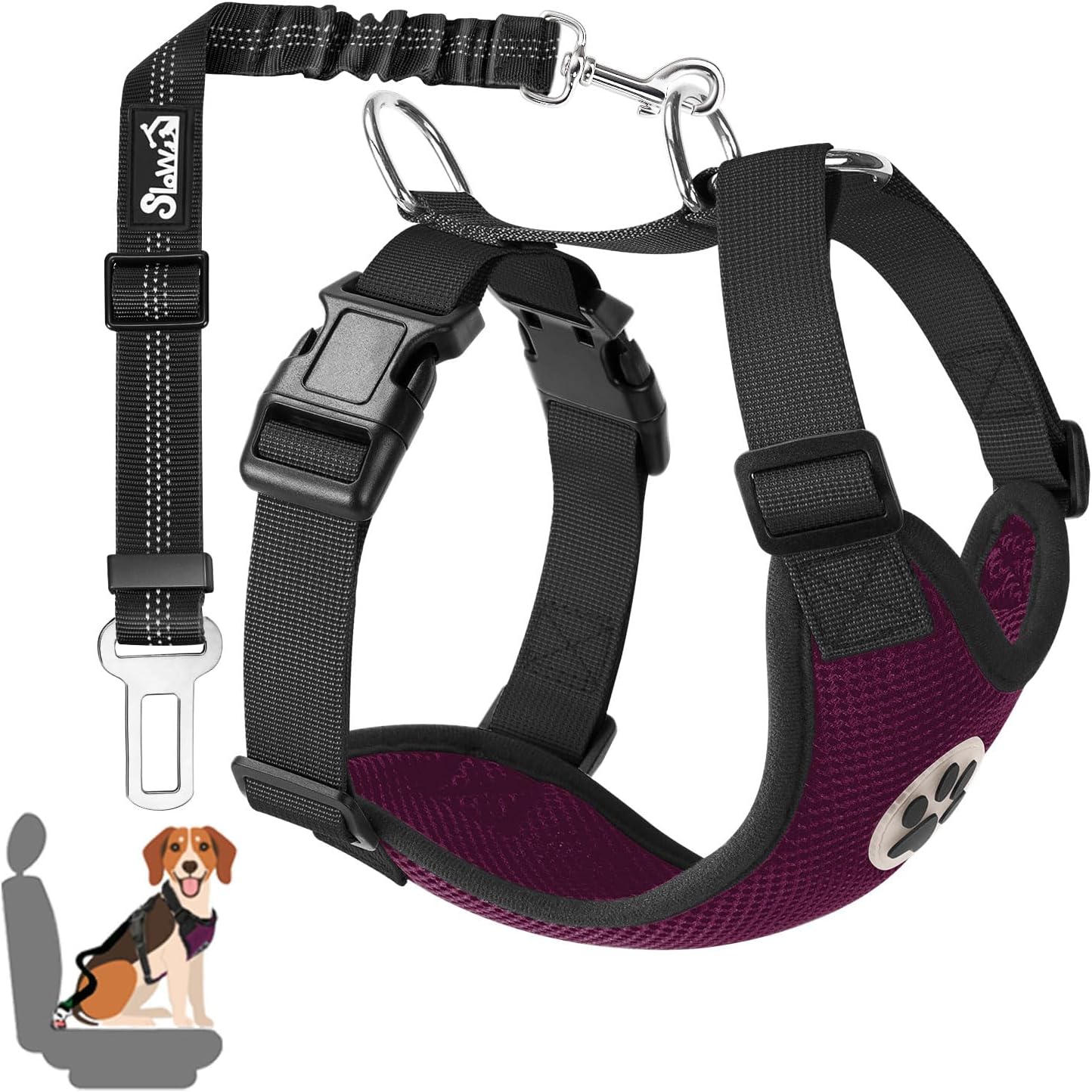 Dog Car Harness Seat Belt Set