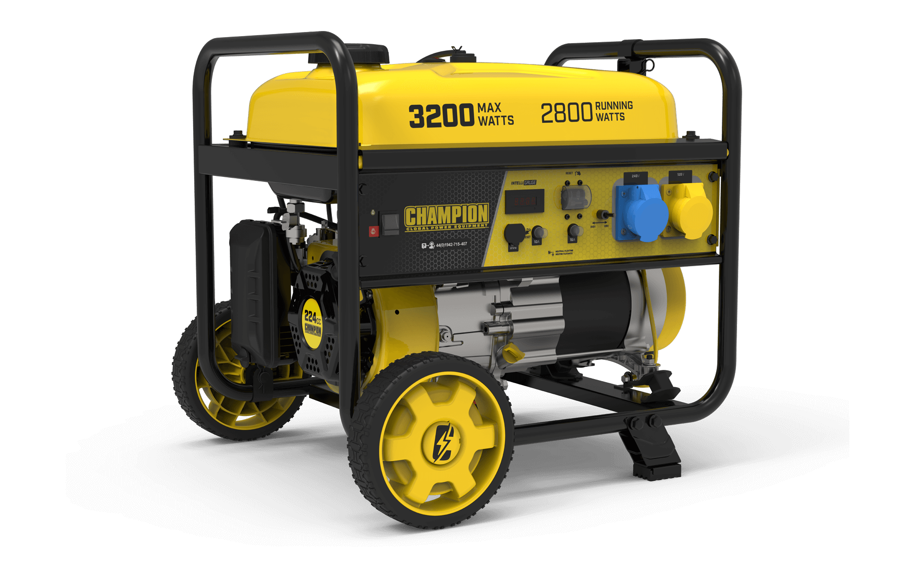 Champion 3200 Watt Petrol Generator with Wheels