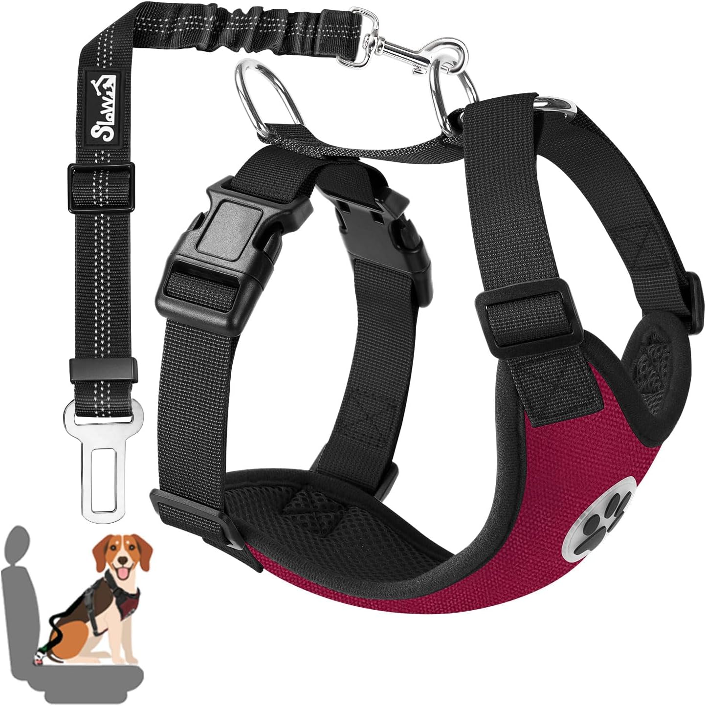 Dog Car Harness Seat Belt Set