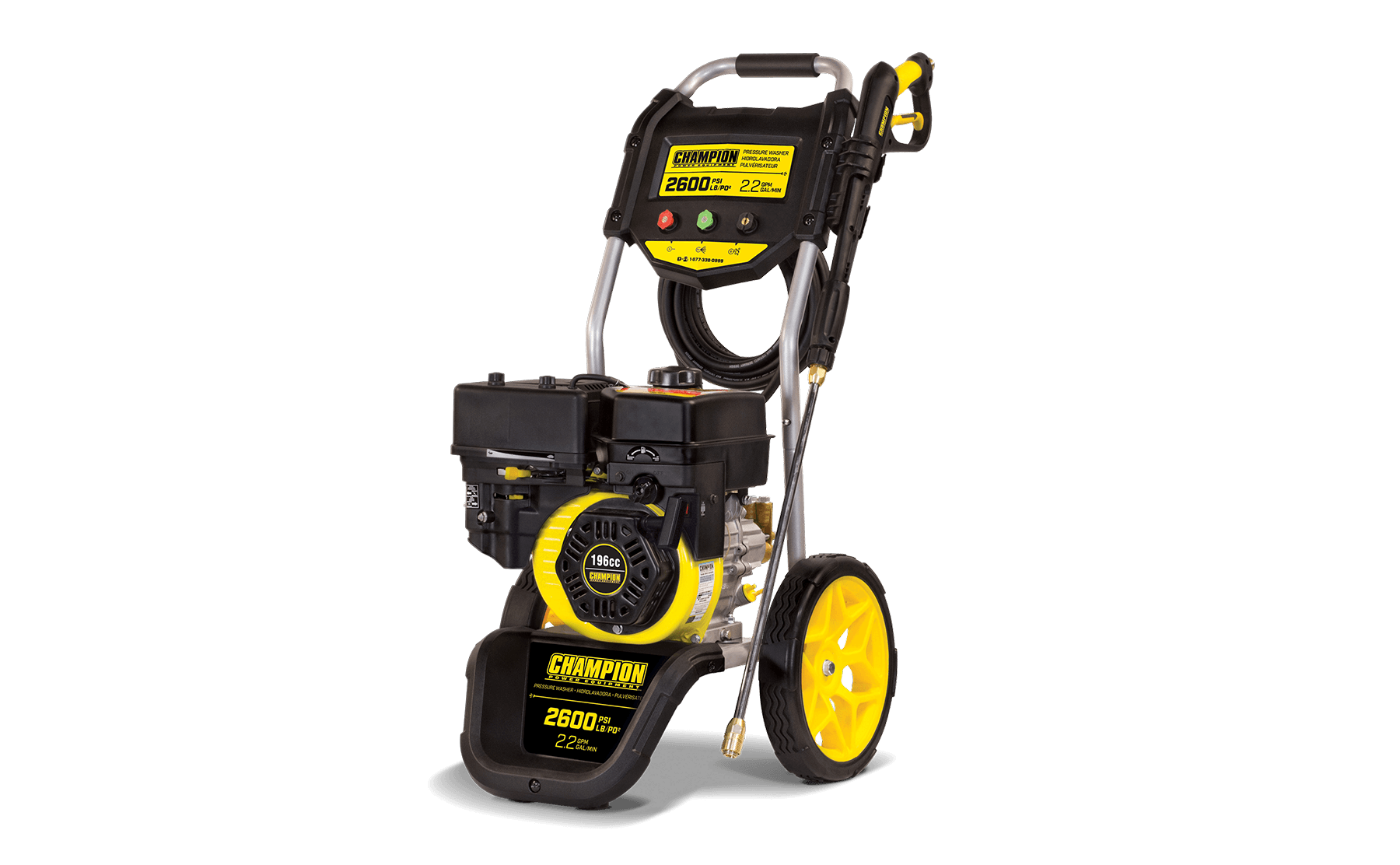 Champion Petrol Pressure Washer 179 Bar (2600 PSI) 8.3 LPM