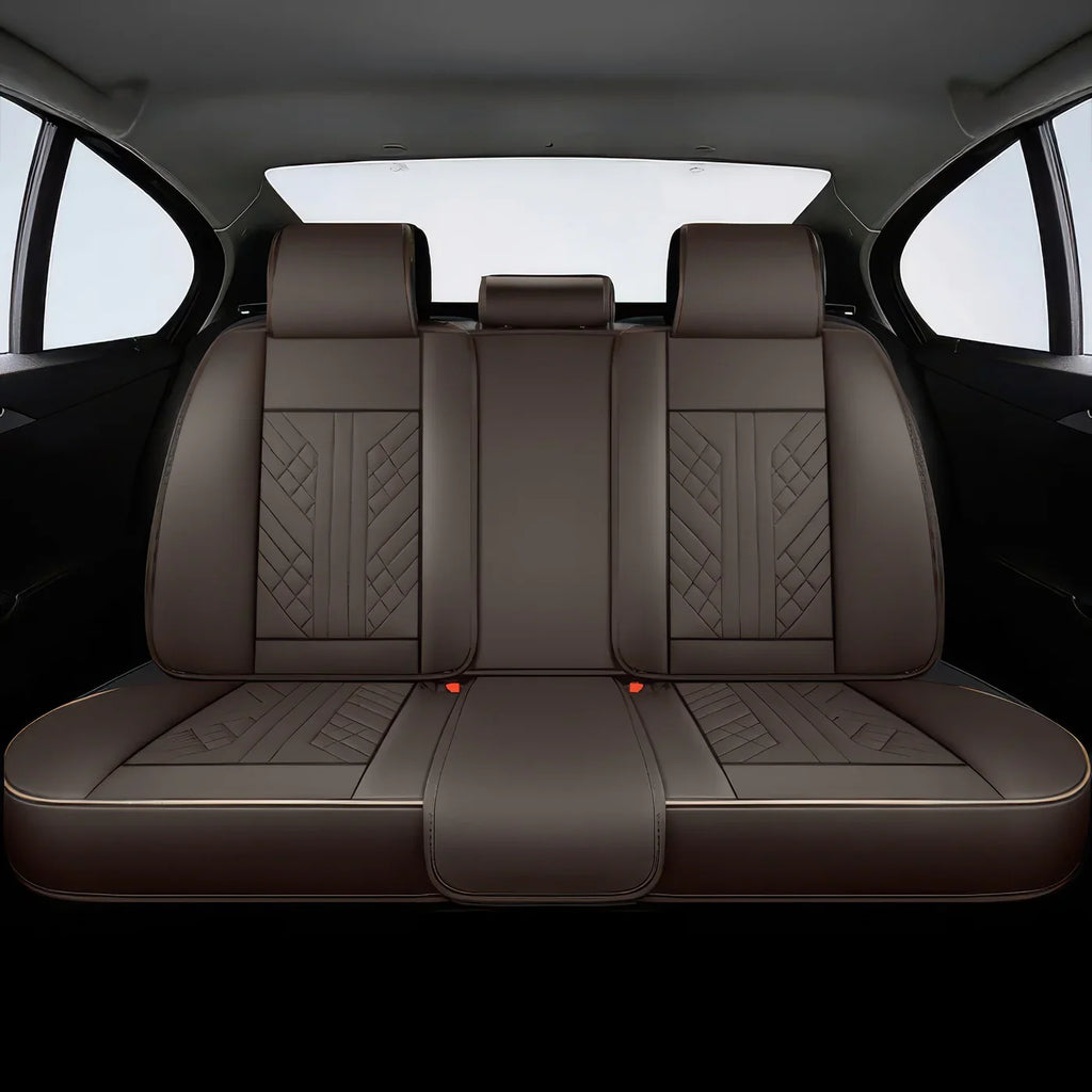 Elite Car Seat Covers - Coffee | Waterproof Leather Car Seat Covers