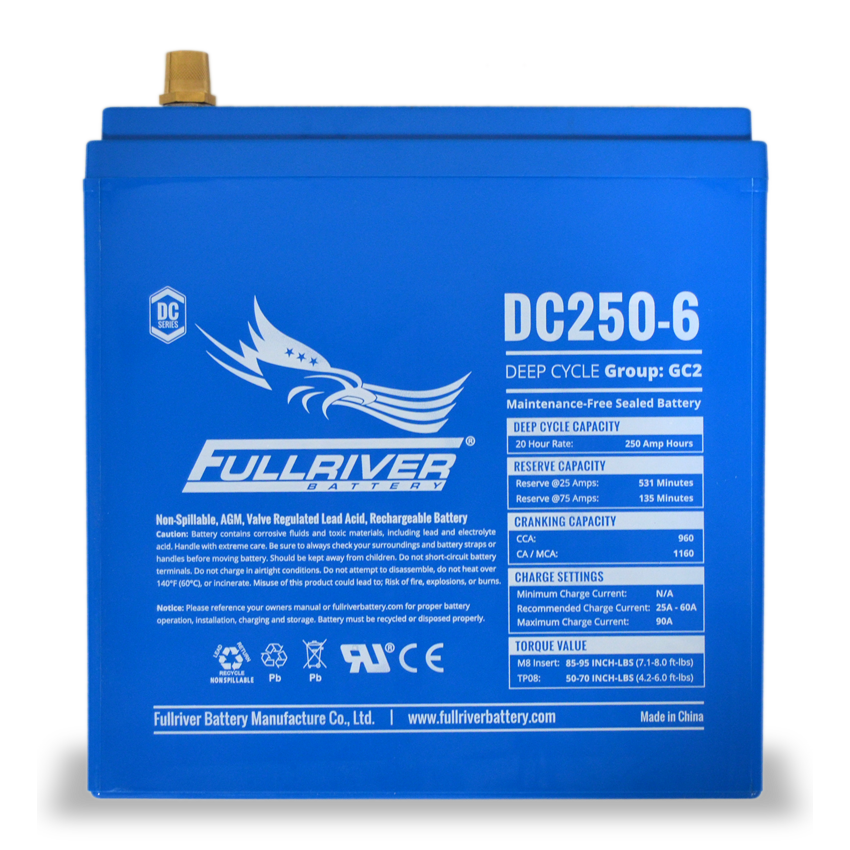 Fullriver DC250-6 Deep-Cycle AGM Battery