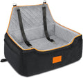 Dog Booster Car Seat with Cushion & Storage – Up to 55 lbs, Comfortable & Safe