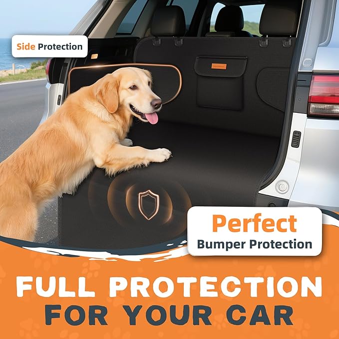 Dog Car Boot Protector – Waterproof Non-Slip Trunk Liner with Bumper Flap