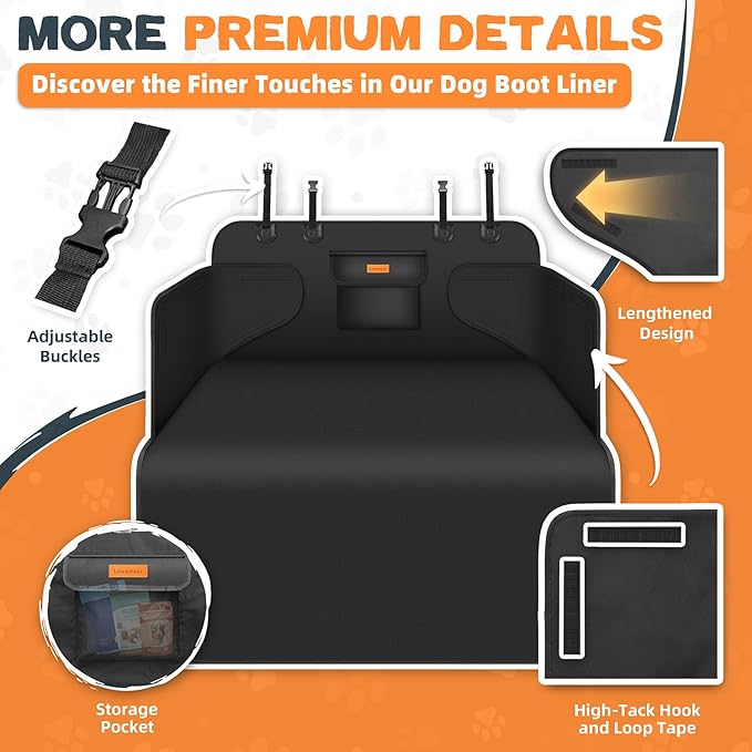 Dog Car Boot Protector – Waterproof Non-Slip Trunk Liner with Bumper Flap