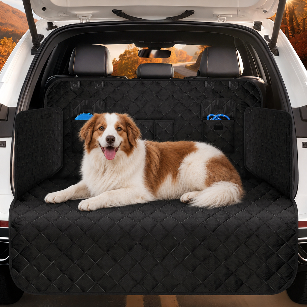 Dog Car Boot Protector – Waterproof Non-Slip Trunk Liner with Bumper Flap