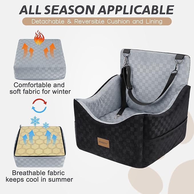 Dog Car Seat Booster for Small & Medium Dogs – Waterproof Non-Slip Pet Travel Seat