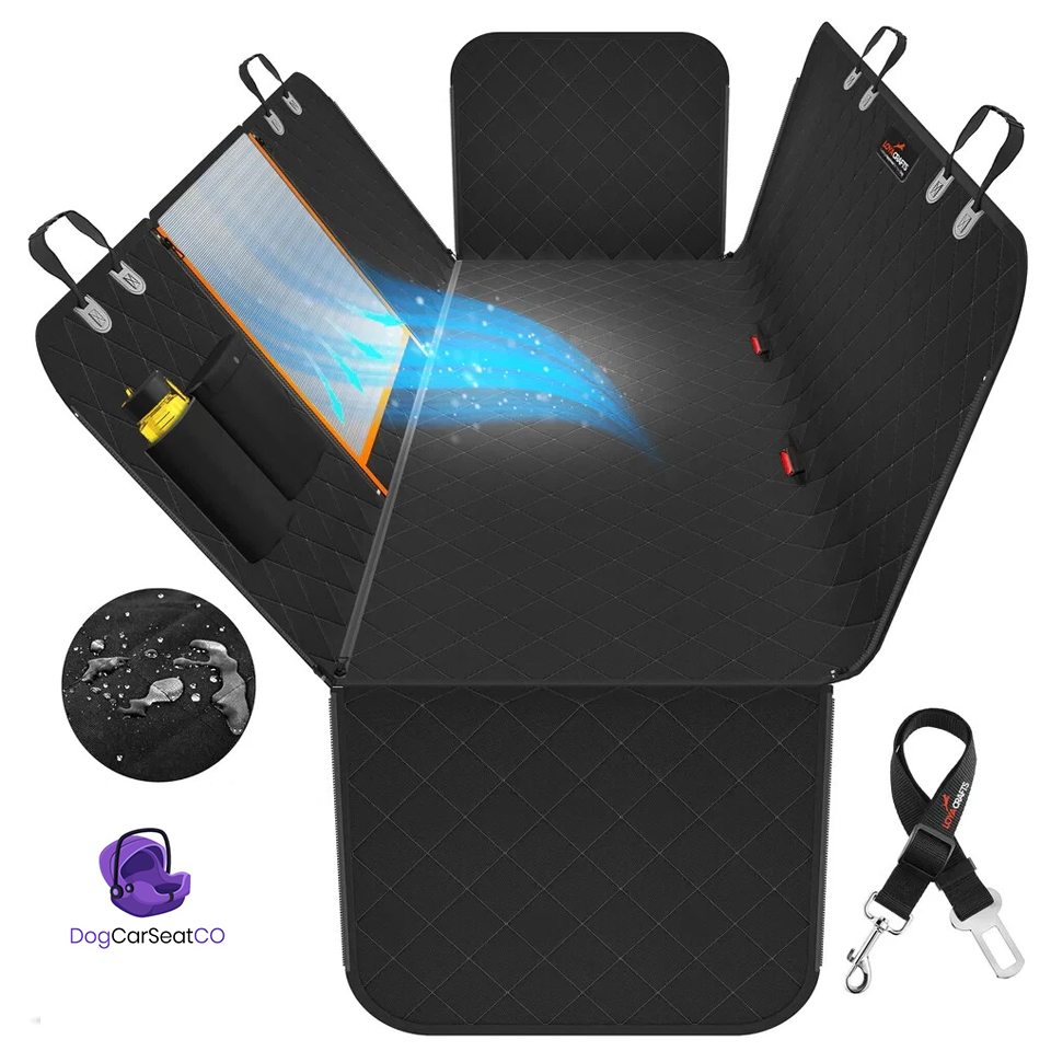 Dog Car Seat Cover – Waterproof Pet Safety Protector, Non-Slip Back Seat Cover