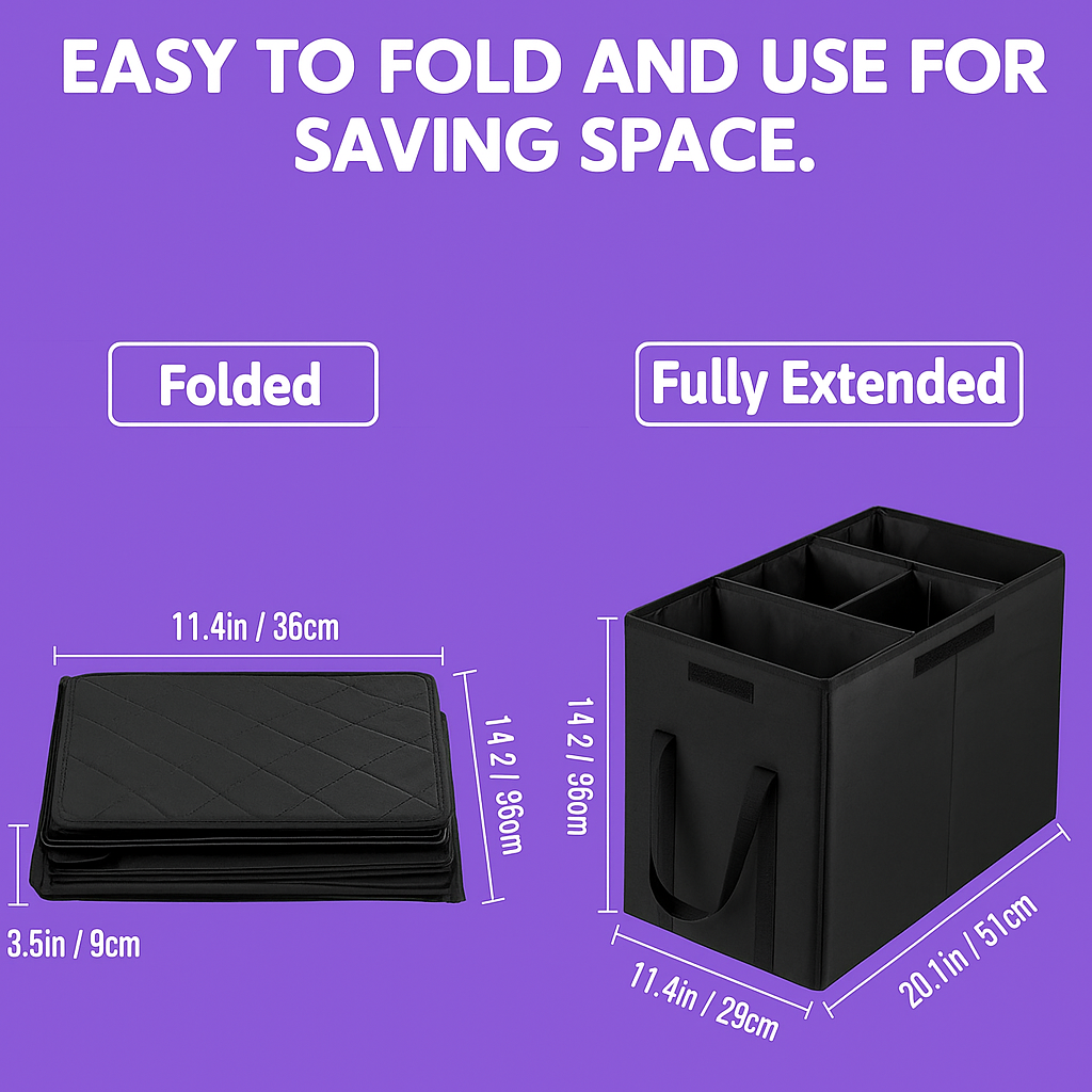 Dog Car Seat Extender & Organizer – Fits Dogs Up to 120 lbs, Black
