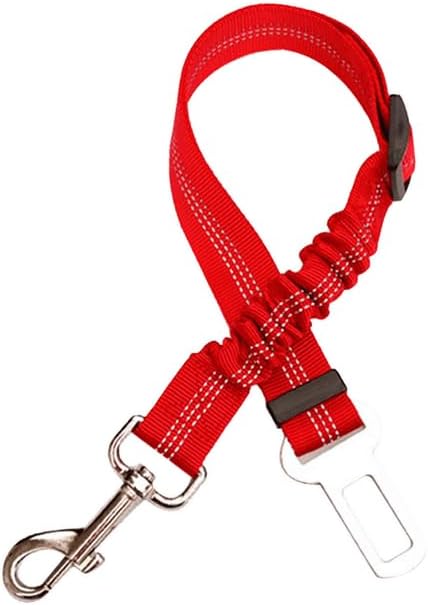 Dog Seat Belt - Adjustable Elastic Bungee with 360° Swivel Clip