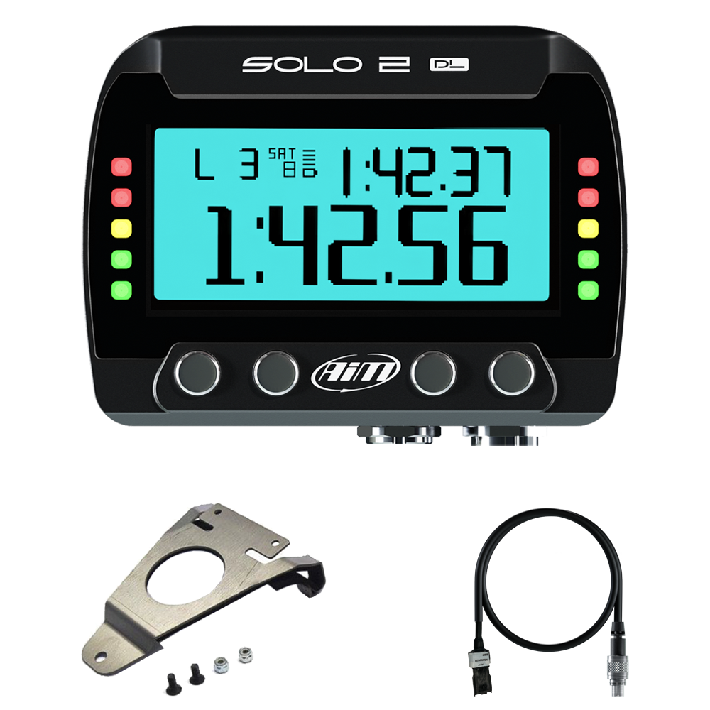 Ducati 848, 1098, 1198 AiM Solo 2 DL Plug & Play Lap Timer Kit