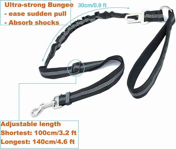 Dog Seat Belt for Car – Adjustable Headrest Safety Strap