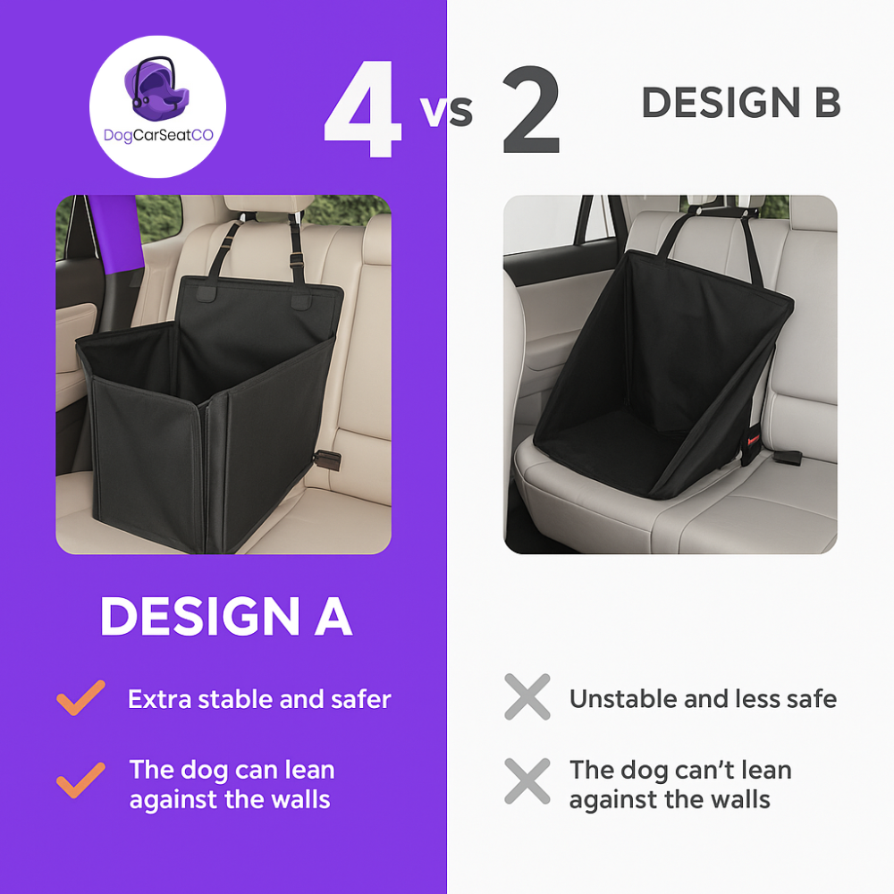 Extra Stable Waterproof Dog Car Seat – Up to 12 kg, Comfortable & Secure Travel