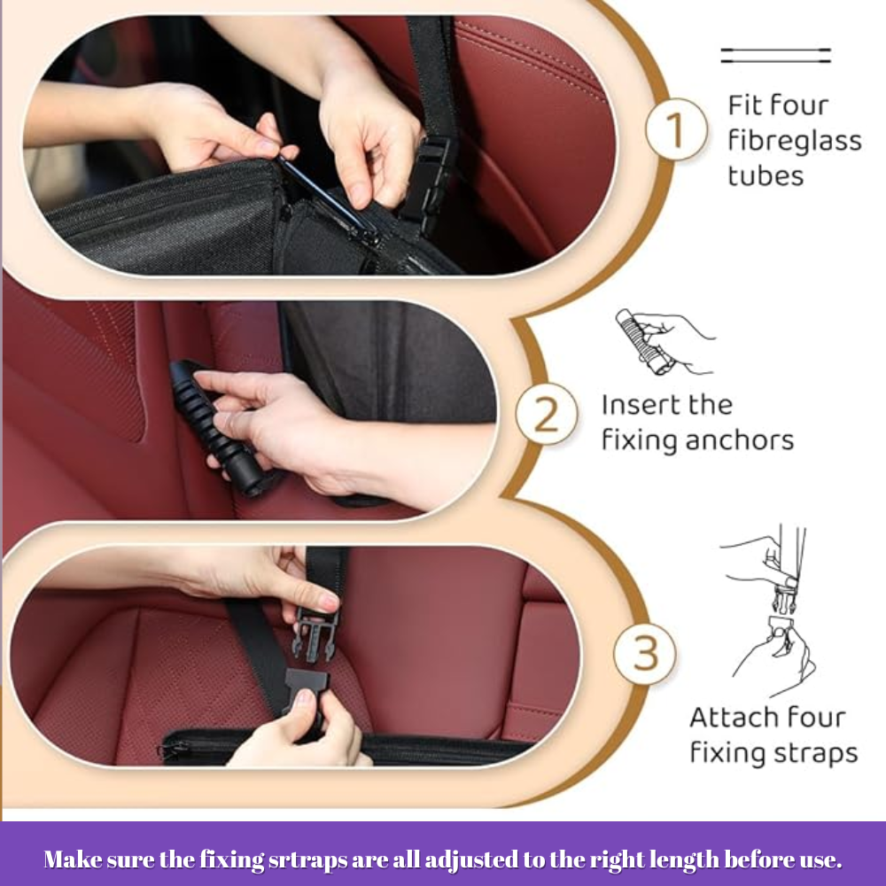 Extra Stable Waterproof Dog Car Seat for Medium & Large Dogs Up to 18kg – Travel Safety & Comfort