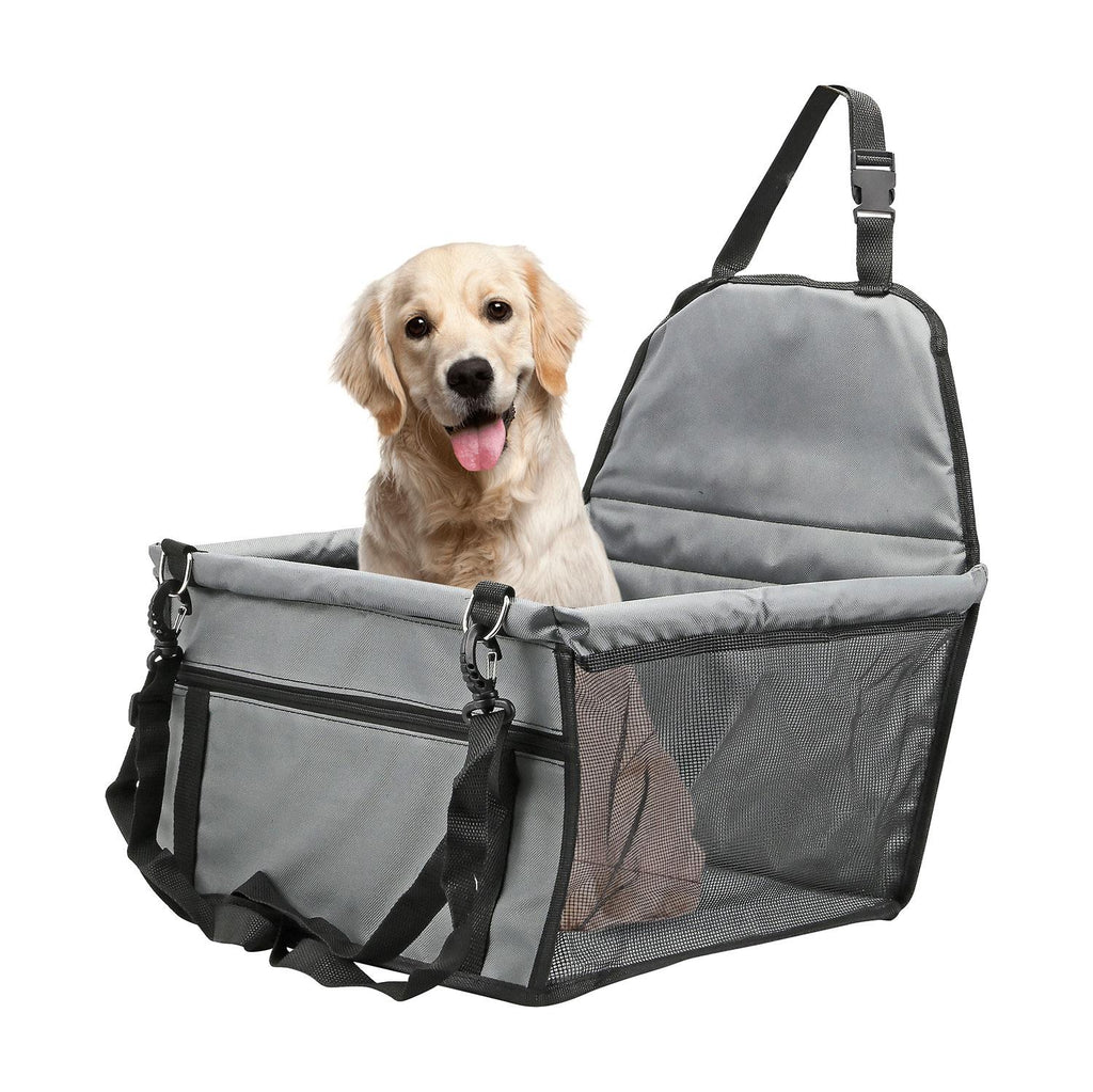 Foldable Dog Booster Car Seat & Travel Carrier – Portable Pet Seat with Safety Harness