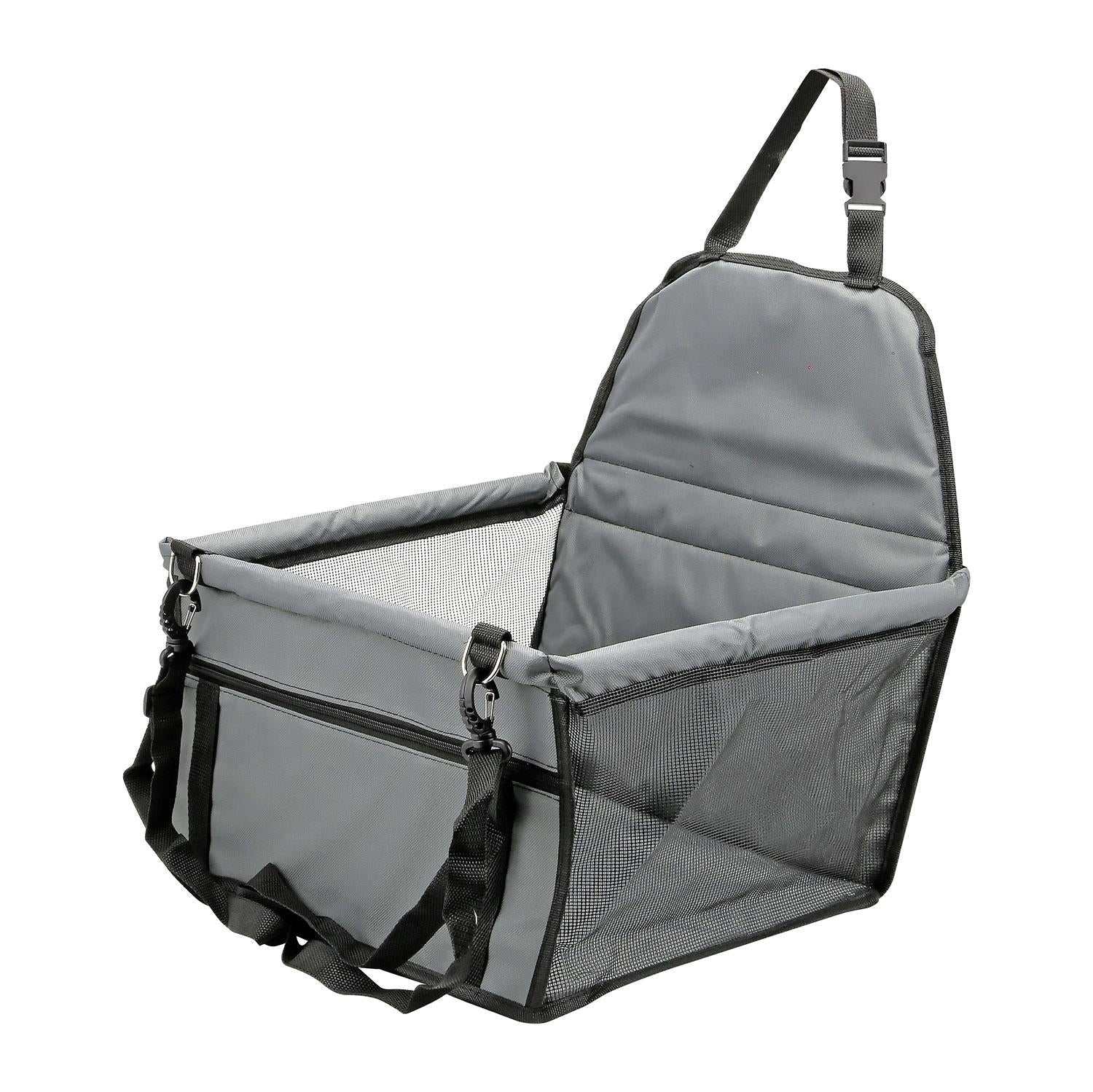 Foldable Dog Booster Car Seat & Travel Carrier – Portable Pet Seat with Safety Harness