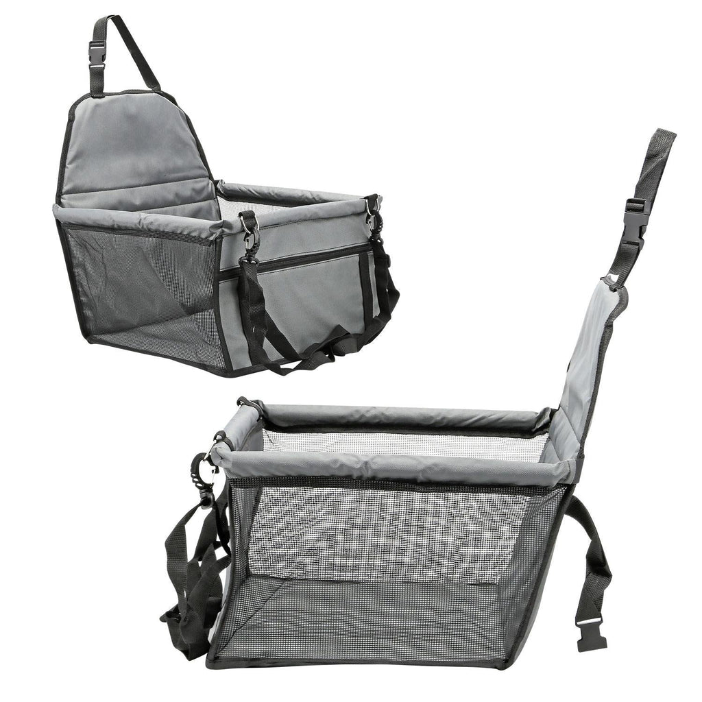 Foldable Dog Booster Car Seat & Travel Carrier – Portable Pet Seat with Safety Harness