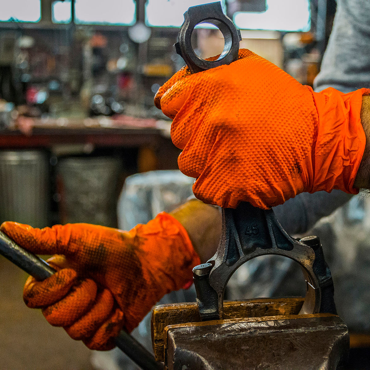 Gloveworks® HD Orange Nitrile Gloves