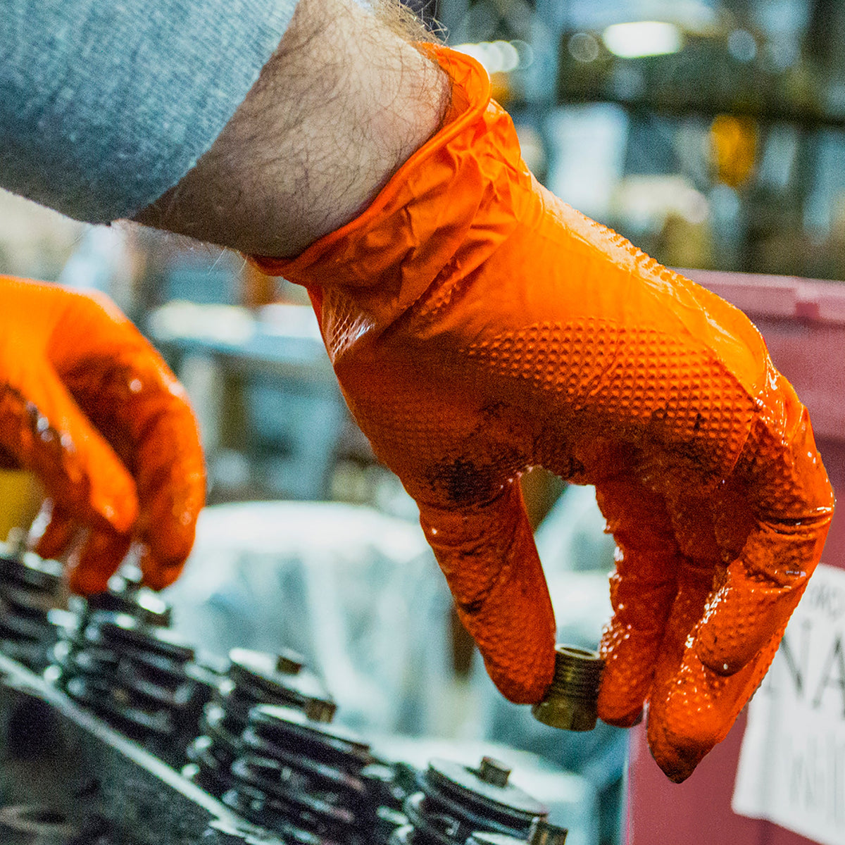 Gloveworks® HD Orange Nitrile Gloves