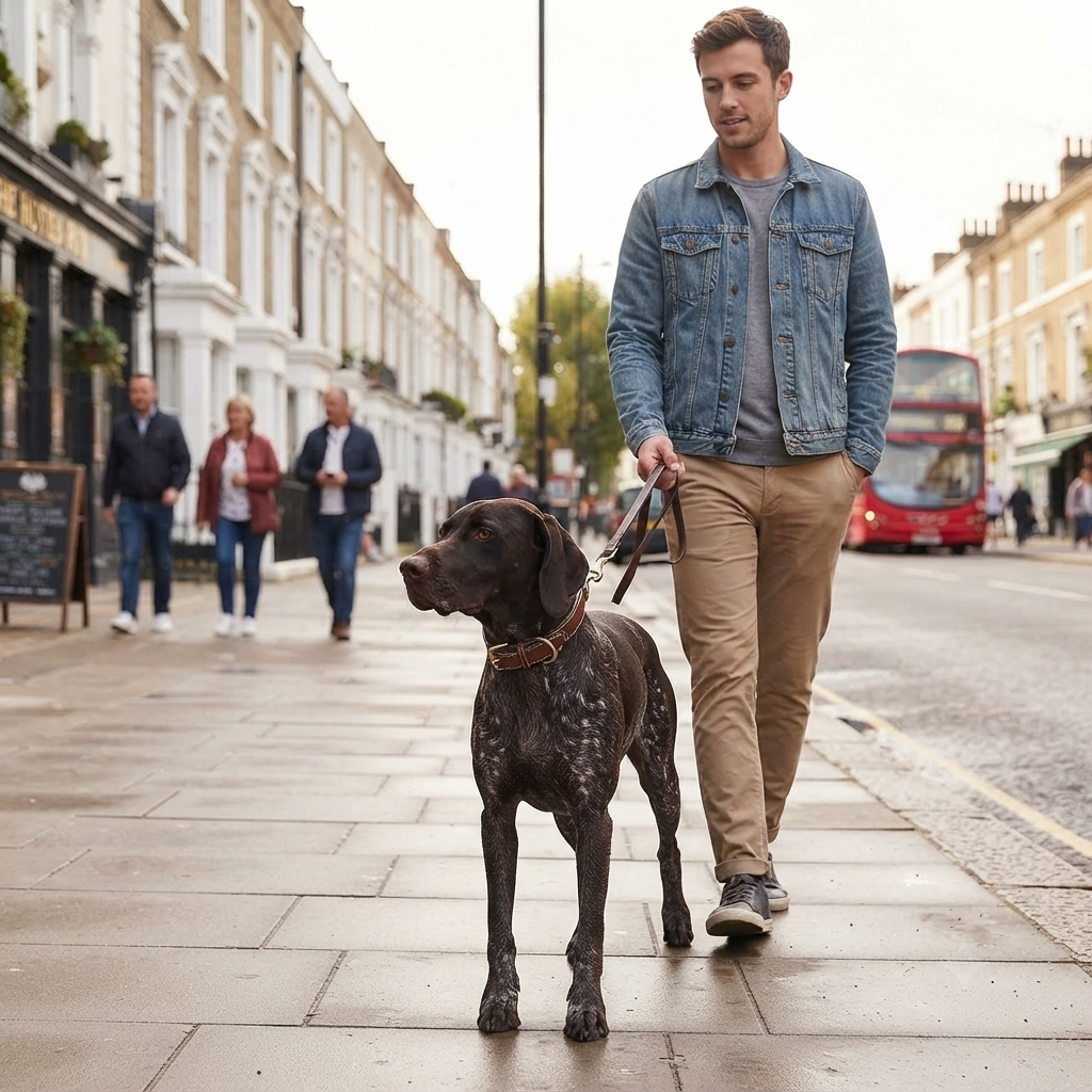 Genuine Leather Dog Collar, Padded, Soft & Durable