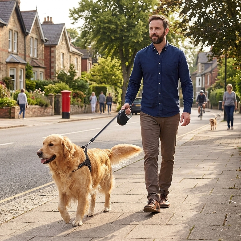 Heavy Duty Retractable Dog Lead Tangle-Free Extendable Leash