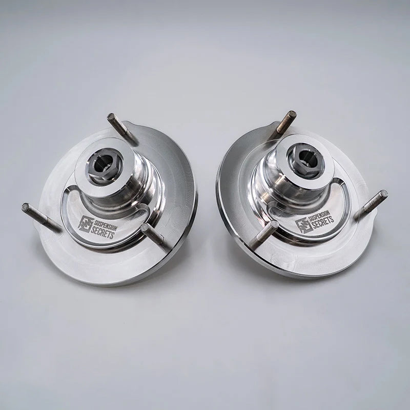 Suspension Secrets Front Camber Caster Plate Top Mounts - Porsche 981 / 718 Cayman GTS