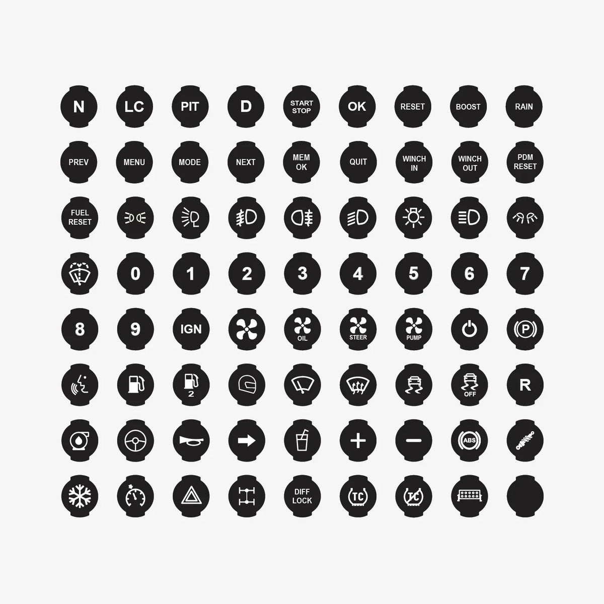 Aim CAN Keypad Laser Etched Inserts